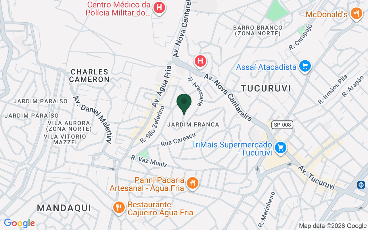 Mapa de Jardim Franca · São Paulo · SP