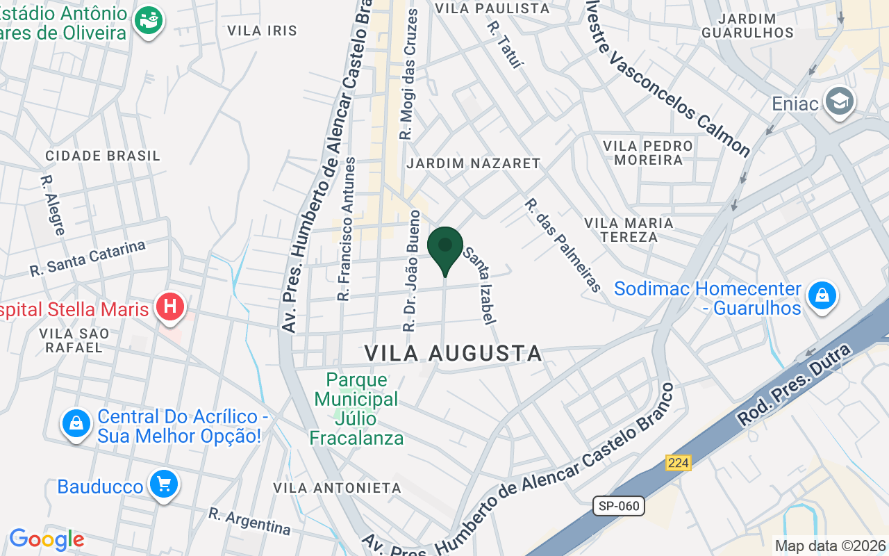Mapa de Vila Augusta · Guarulhos · SP