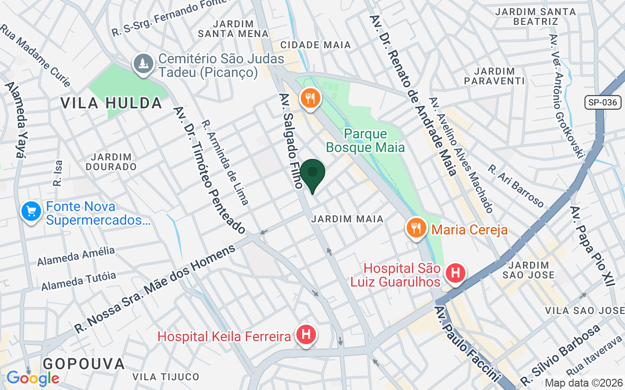 Mapa de Jardim Maia · Guarulhos · SP