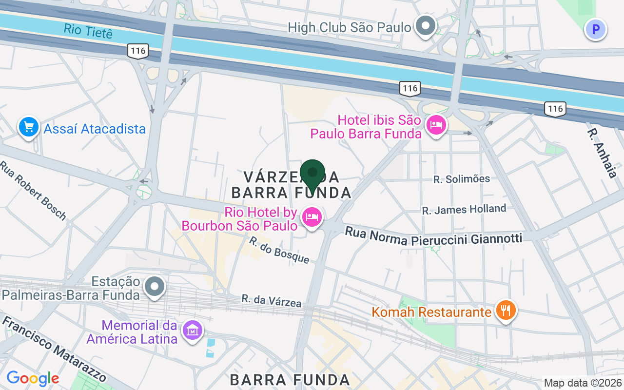 Mapa de Barra Funda · São Paulo · SP