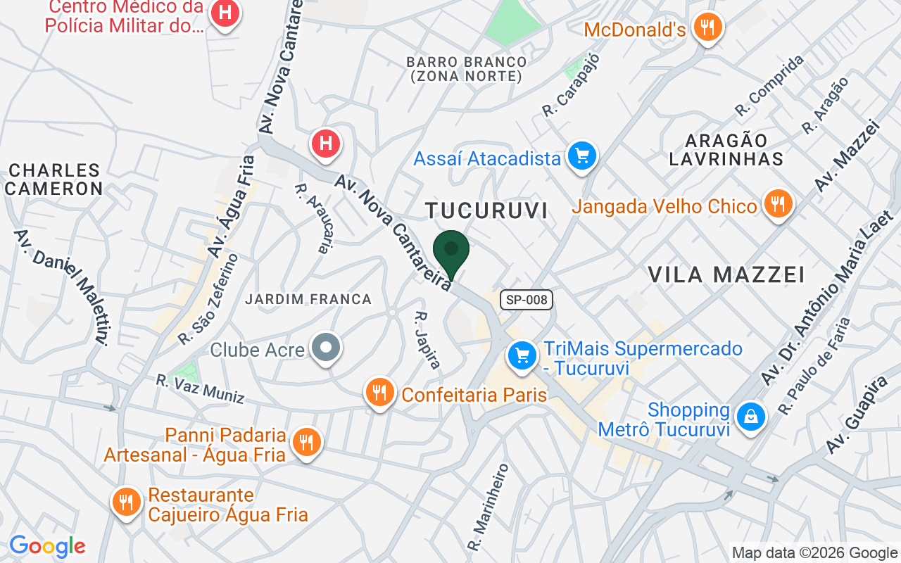 Mapa de Tucuruvi · São Paulo · SP