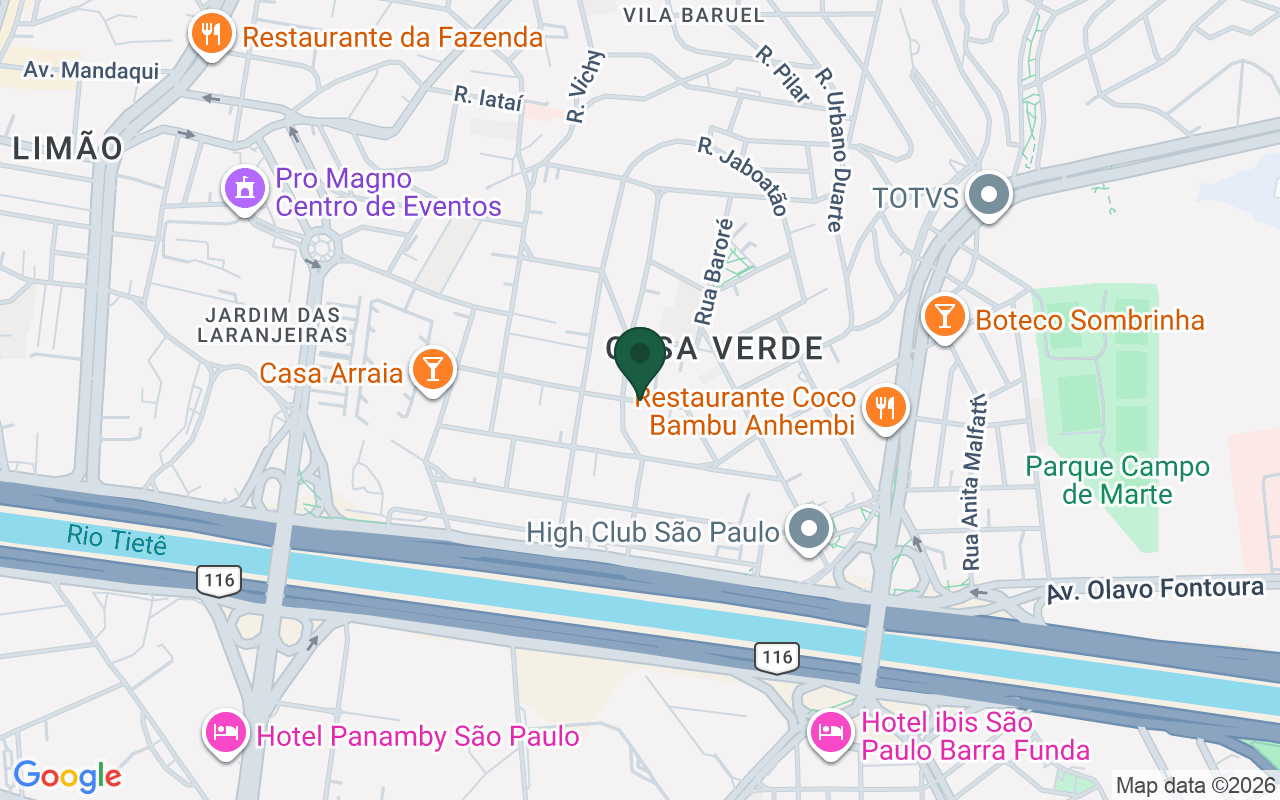 Mapa de Casa Verde · São Paulo · SP