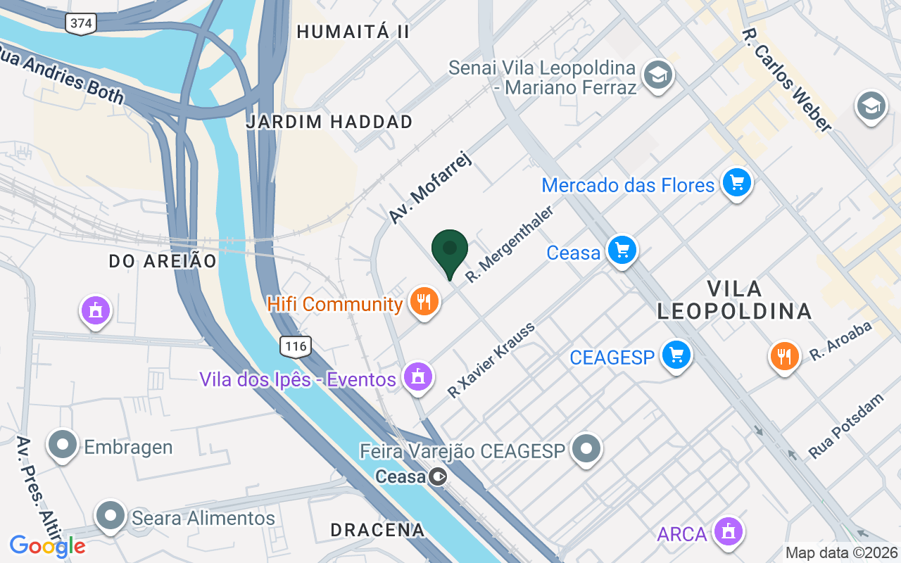 Mapa de Vila Leopoldina · São Paulo · SP